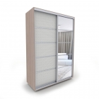 Шкаф-купе 2-х дверный Акцент Купе Акцент-Квадро КВ 1000х600 Шимо светлый/Хром