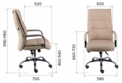 Кресло для руководителя Everprof Bond TM экокожа Бежевый