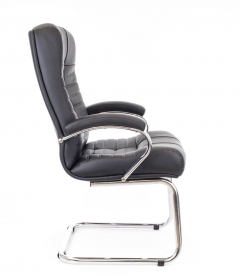 Кресло для посетителей Everprof Atlant CF экокожа Черный