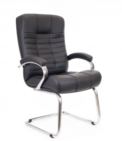 Кресло для посетителей Everprof Atlant CF экокожа Черный