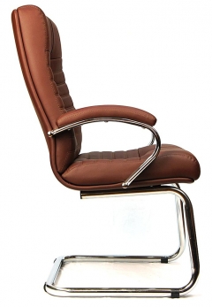 Кресло для посетителей Everprof Atlant CF экокожа Коричневый