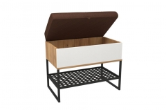 Банкетка 600 Любимый дом Фиджи ЛД 659.360.000 Дуб золотой Белый