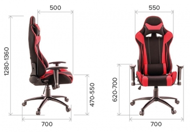 Кресло геймерское Everprof Everprof Lotus S4 Ткань Черный Красный