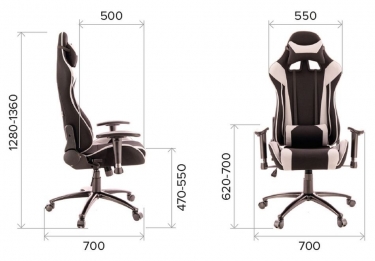 Кресло геймерское Everprof Everprof Lotus S4 Ткань Черный Серый