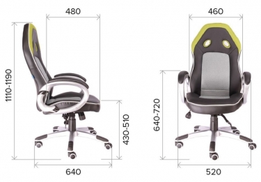 Кресло геймерское Everprof Everprof Drive TM Экокожа Зеленый
