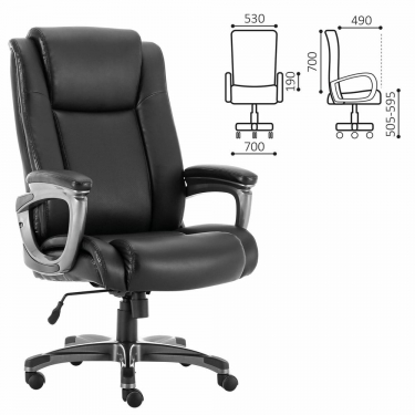 Кресло руководителя BRABIX BRABIX PREMIUM Solid HD-005 Черный