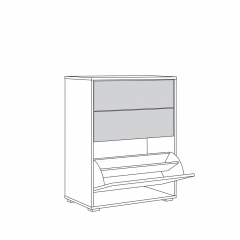 Комод Mobi Куба 13.113 Дуб сонома-белый премиум