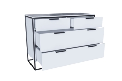 Комод 1190 Норд Любимый дом ЛД.677.010.000 Белый/Статуарио