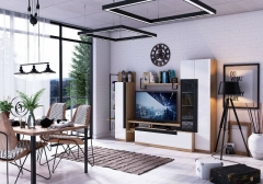 Гостиная Кёльн Любимый дом 1 Дуб Золотой/Белый