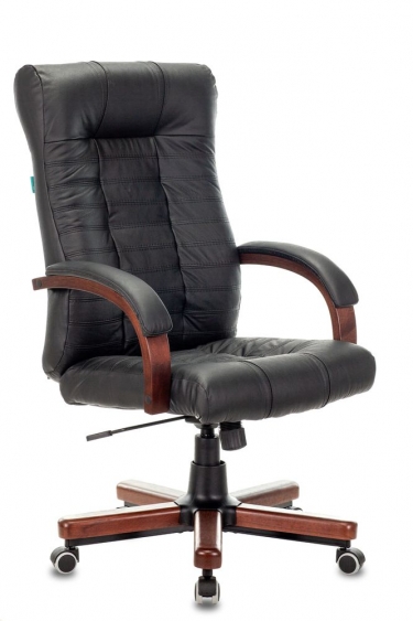 Кресло руководителя Бюрократ Бюрократ KB-10WALNUT/B/LEATH