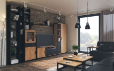 Гостиная Техно Любимый дом 3 Дуб золотой/Чёрный