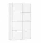 Шкаф-купе двухдверный Е1 Прайм 1200 ДСП/ДСП Белый снег