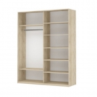 Шкаф-купе двухдверный Е1 Прайм 1600 ДСП/ДСП Венге