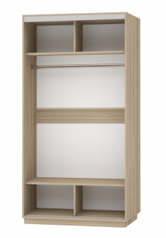 Шкаф-купе двухдверный Е1 Экспресс Хит Комби Ясень шимо светлый