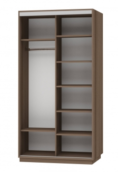 Шкаф-купе двухдверный Е1 Экспресс Дуо Элемент 1200х2200h Венге