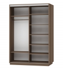 Шкаф-купе двухдверный Е1 Экспресс Дуо Медиум 1600х2400h Ясень шимо тёмный