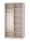 Шкаф-купе двухдверный Е1 Экспресс Дуо Экспенс 1200х2200h Дуб молочный