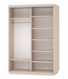 Шкаф-купе двухдверный Е1 Экспресс Дуо Экспенс 1600х2400h Белый снег