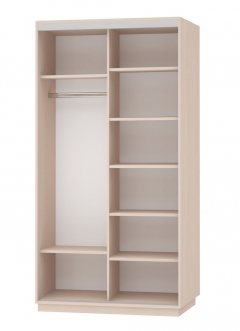 Шкаф-купе двухдверный Е1 Экспресс Дуо Комби 1200х2400h Дуб молочный