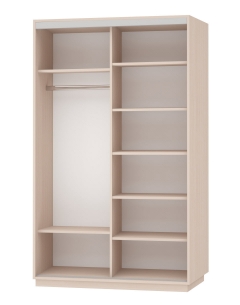 Шкаф-купе двухдверный Е1 Экспресс Дуо 1400х2200h Сакура/Дуб молочный