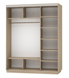 Шкаф-купе трехдверный Е1 Экспресс Трио Элемент 1800х2200h Дуб сонома