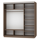 Шкаф-купе трехдверный Е1 Экспресс Трио Элемент 2100х2200h Ясень шимо тёмный