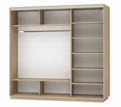 Шкаф-купе трехдверный Е1 Экспресс Трио Элемент 2400х2200h Дуб сонома