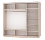 Шкаф-купе трехдверный Е1 Экспресс Трио Элемент 2400х2200h Белый снег