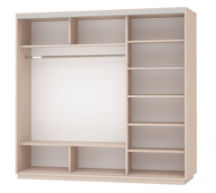 Шкаф-купе трехдверный Е1 Экспресс Трио Элемент 1800х2400h Дуб молочный