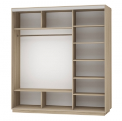 Шкаф-купе трехдверный Е1 Экспресс Трио Элемент 2100х2400h Дуб сонома