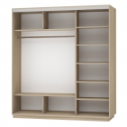 Шкаф-купе трехдверный Е1 Экспресс Трио Элемент 2100х2400h Ясень шимо светлый