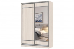 Шкаф-купе 2-х дверный Народная мебель Виктория 1400х584х2300, Бодега светлая 14ДЛЛЛДЛЗЛ-ПШ-Бс 310-126