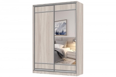 Шкаф-купе 2-х дверный Народная мебель Виктория 1400х584х2300, Ясень шимо светлый 14ДЛЛЛДЛЗЛ-ПЯ-Яшс 310-180