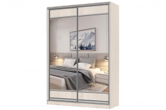 Шкаф-купе 2-х дверный Народная мебель Виктория 1600х584х2300, Бодега светлая 16ДЛЗЛДЛЗЛ-ПП-Бс 310-332