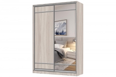 Шкаф-купе 2-х дверный Народная мебель Виктория 1600х584х2300, Ясень шимо светлый 16ДЛЛЛДЗЗЗ-ПЯ-Яшс 310-442