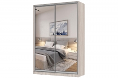 Шкаф-купе 2-х дверный Народная мебель Виктория 1600х584х2300, Ясень шимо светлый 16ДЗЗЗДЗЗЗ-ПЯ-Яшс 310-449