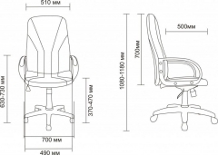 Кресло Китай AV 101 аналог Менежер, кож.зам. Шоколад