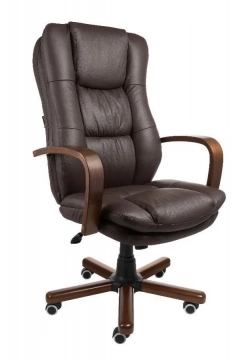 Кресло для руководителя Китай AV 123 Черное на дереве