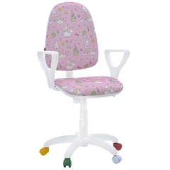 Кресло Китай Престиж KIDS Белый каркас Единороги