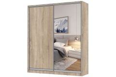 Шкаф-купе 2-х дверный Народная мебель Виктория 1800х584х2300, Дуб сонома светлый 18ДЛЛЛДЛЗЛ-ЯЯШШ-Дсс 310-1079