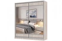 Шкаф-купе 2-х дверный Народная мебель Виктория 1800х584х2300, Ясень шимо светлый 18ДЛЗЛДЛЗЛ-ЯЯПШ-Яшс 310-1136