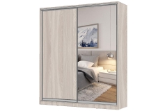 Шкаф-купе 2-х дверный Народная мебель Виктория 1800х584х2300, Ясень шимо светлый 18ДЛЛЛДЗЗЗ-ЯЯПШ-Яшс 310-1142