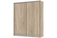 Шкаф-купе 2-х дверный Народная мебель Виктория 1800х584х2300, Дуб сонома светлый 18ДЛДЛ-ЯЯПП-Дсс 310-1154