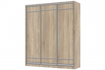 Шкаф-купе 3-х дверный Народная мебель Виктория 1800х584х2300, Дуб сонома светлый 18ДЛЛЛДЛЛЛДЛЛЛ-ПППП-Дсс 310-2046