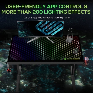 Геймерский стол с RGB подсветкой Eureka Eureka GTD-I43 Explorer Edition