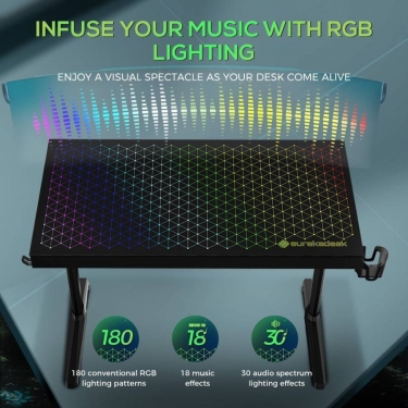 Геймерский стол с RGB подсветкой Eureka Eureka GTD-I43 Explorer Edition