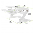 Подставка на компьютерный стол для работы стоя Eureka EUREKA ERK-CV-PRO36W Белый