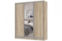 Шкаф-купе 2-х дверный Народная мебель Виктория 1800х584х2300, Дуб сонома светлый 18ДЛДЗДЛ-ППШШ-Дсс 310-2152