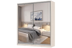 Шкаф-купе 2-х дверный Народная мебель Виктория 2000х584х2300, Бодега светлая 20ДЗЗЗДЗЗЗ-ЯШШШ-Бс 310-1545