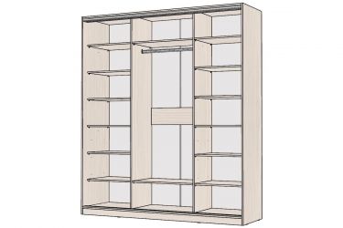 Шкаф-купе 3-х дверный Народная мебель Виктория 2000х584х2300, Бодега светлая 20ДЛЛЛДЗЗЗДЛЛЛ-ПППП-Бс 310-2475